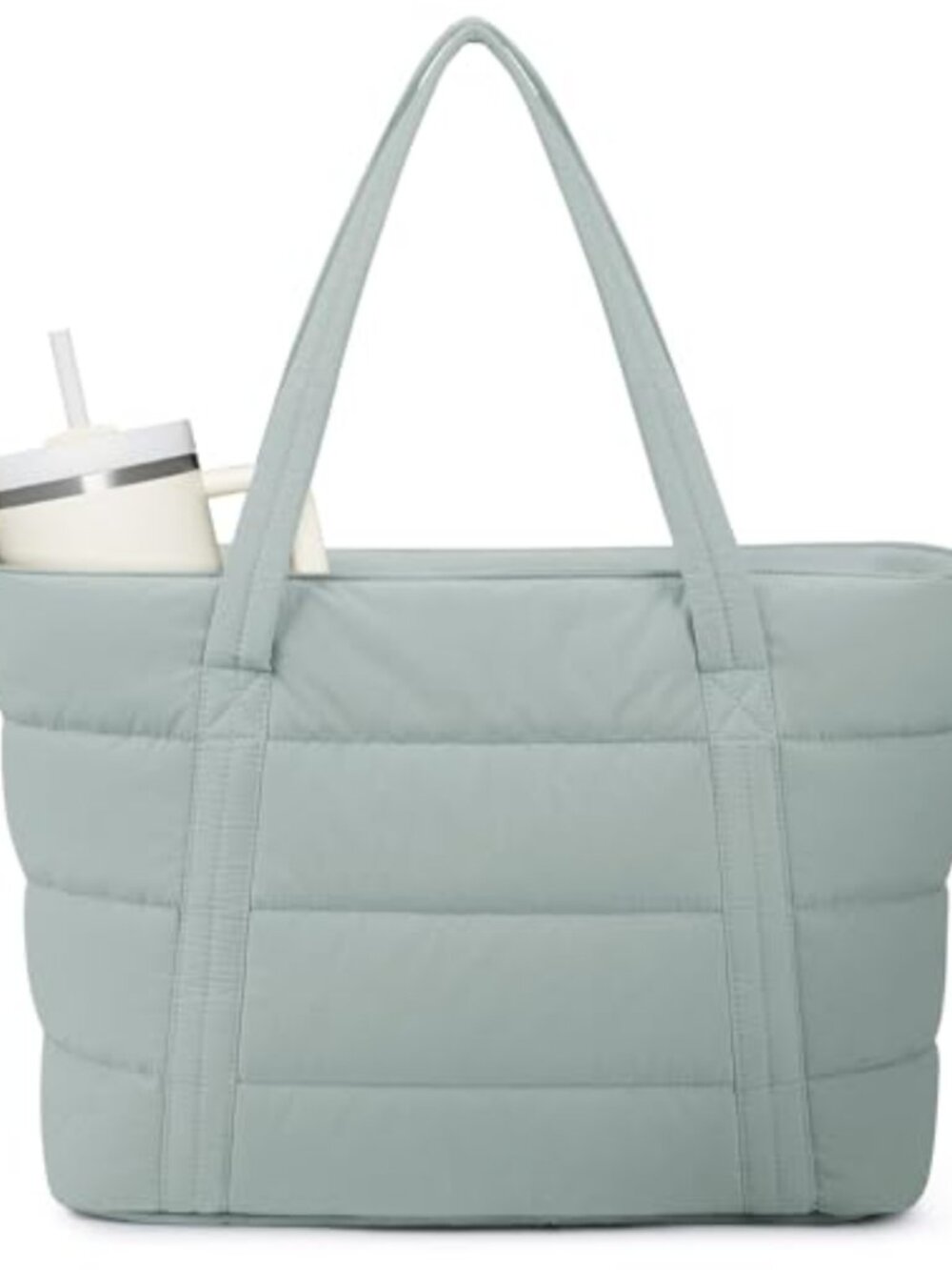 Nylon Puffer Tote Bag Laptop Work Travel Gym Beach Nurse